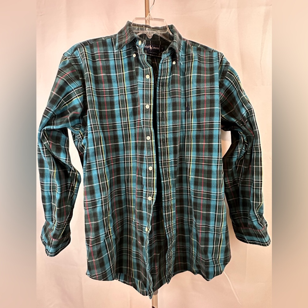 Ralph Lauren flannel, long sleeve, button down. Size Large. Great color scheme!! - Picture 8 of 8
